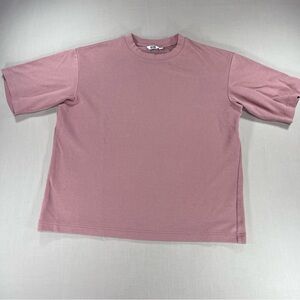 Uniqlo AIRism Men’s T-Shirt Large Pink Short Sleeve Crewneck Lightweight Tee